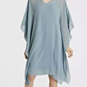 $418 Eileen Fisher BLUE STEEL 2 pc Silk Caftan Dress Size XSmall